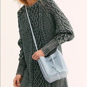 Free People | Aster Drawstring Croc Bucket Bag
